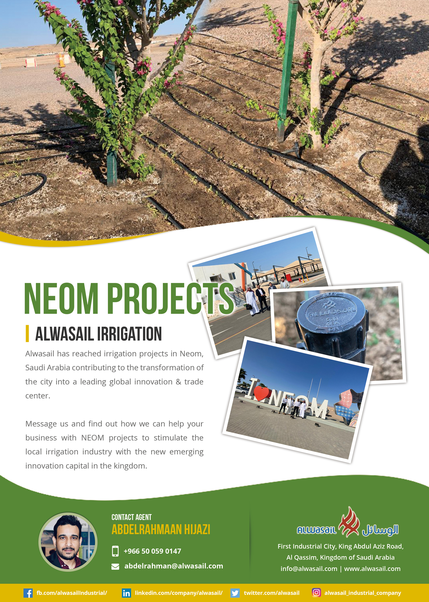 Irrigation Projects at Neom, KSA